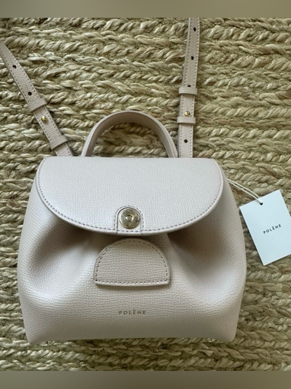 Polène Small Top-Handle Bag in Light Beige - Picture 8 of 14